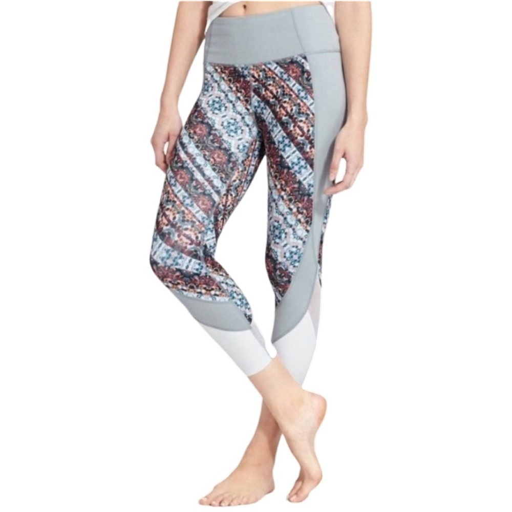 Athleta Nomad Salutation Capri Mesh Leggings Women’s‎ Small